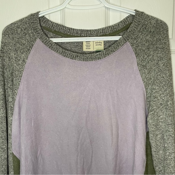 Anthropologie Saturday Sunday Lounge Wear Long Sleeve Pullover Top Large - Picture 3 of 8